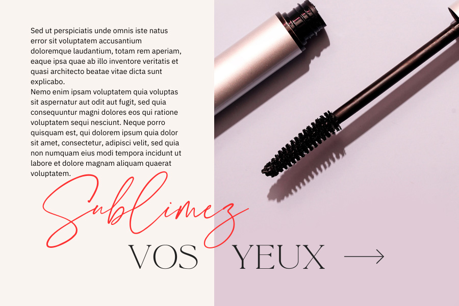 Combinaison de polices pour un site de cosmétiques, La Luxes serif et La Luxes script.