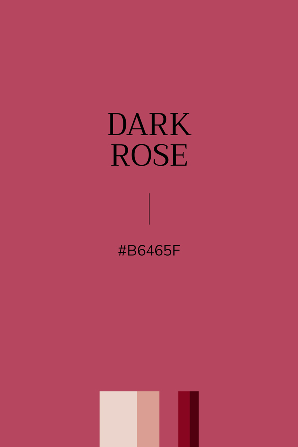 Couleur Rose Framboise, Hexa #B6465F Dark Pink