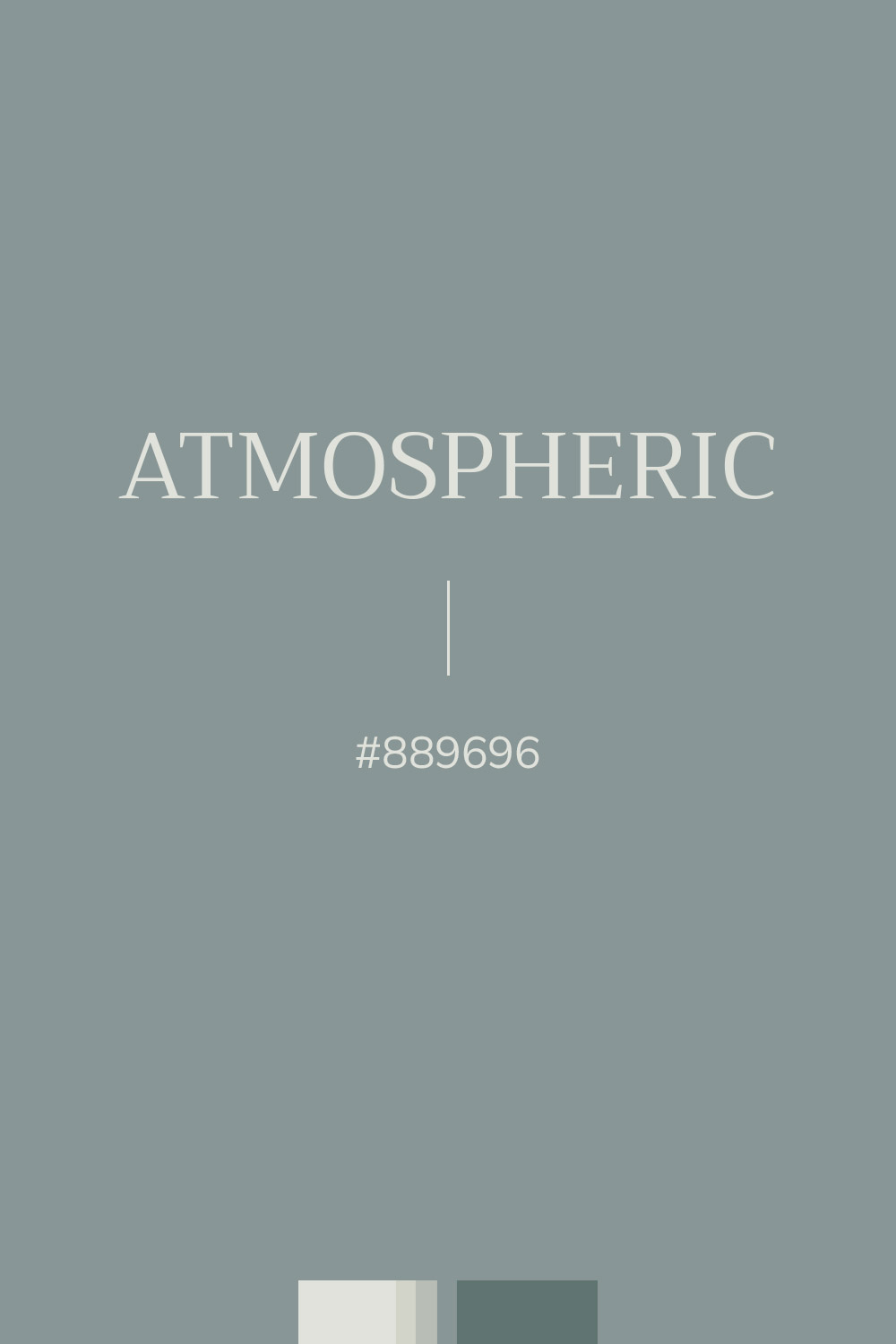 Couleur Gris bleu-vert pâle, Hexa #889696 Atmospheric