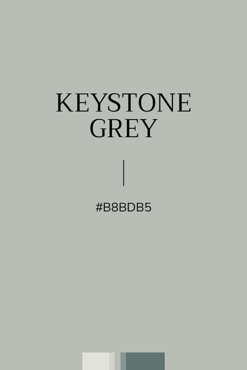 Couleur Gris-vert cendré, Hexa #B8BDB5 Keystone Grey