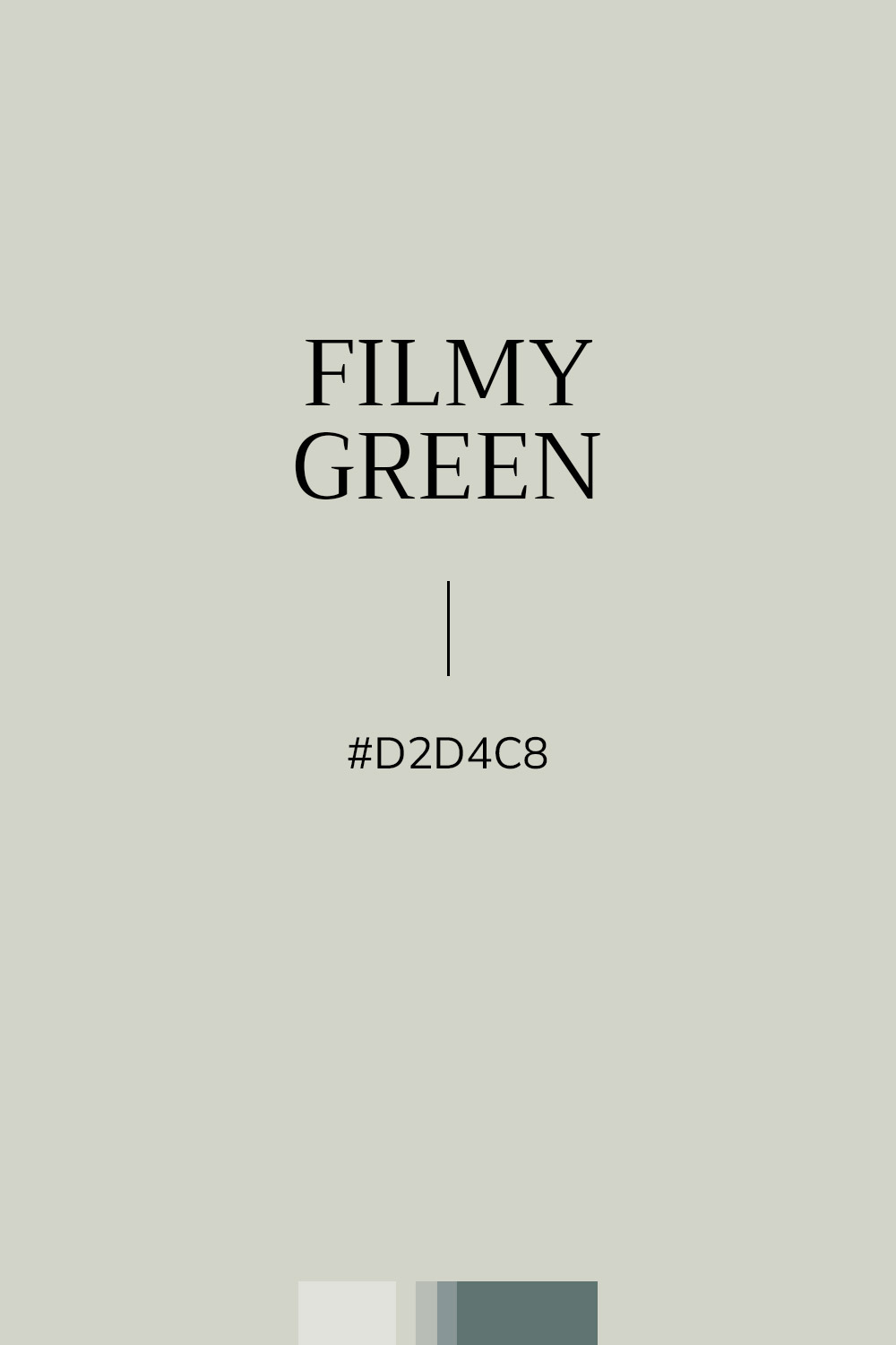 Couleur Gris-vert kaki pâle, Hexa #D2D4C8 Filmy Green.