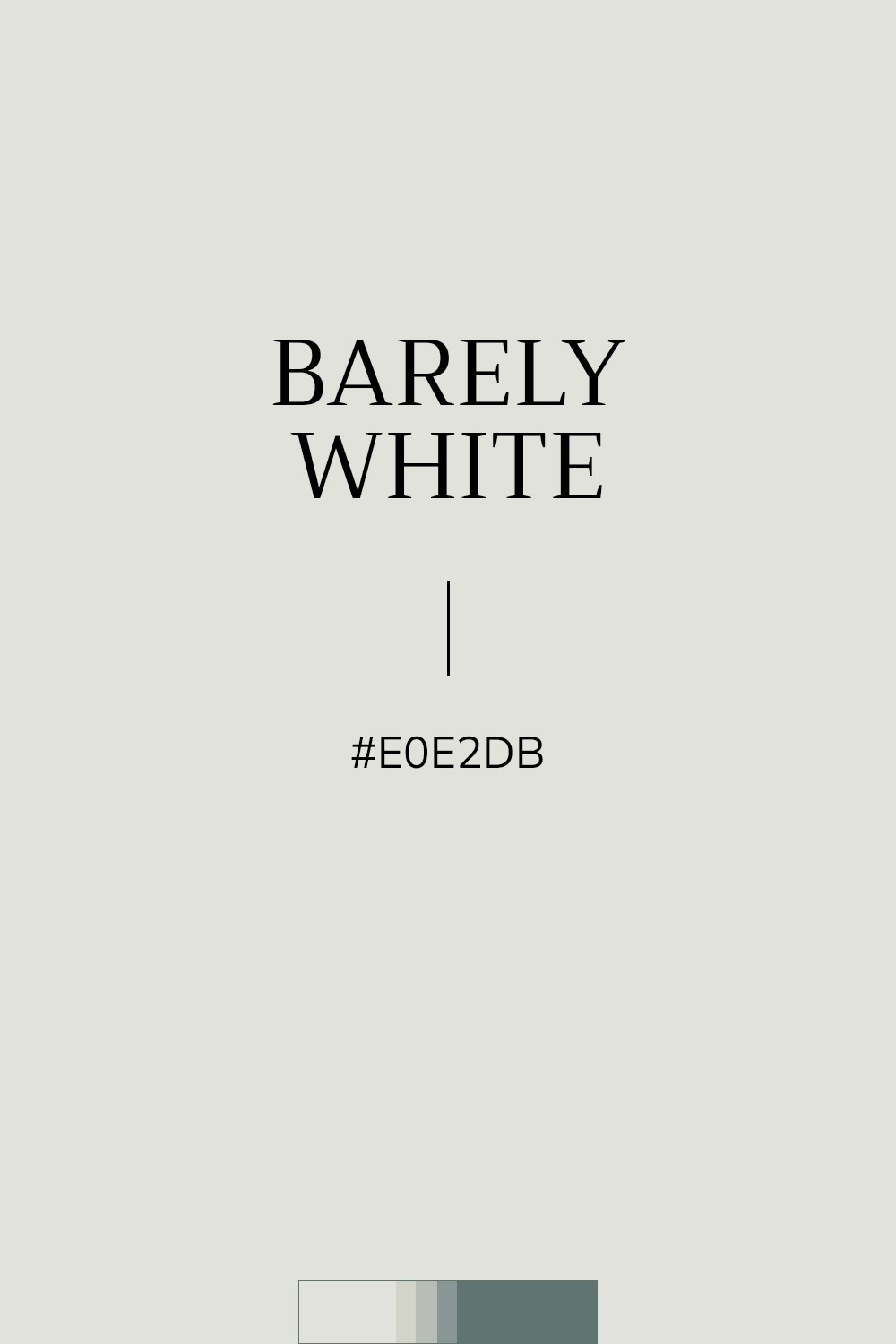 couleur Gris-vert pastel, Hexa #E0E2DB Barely White