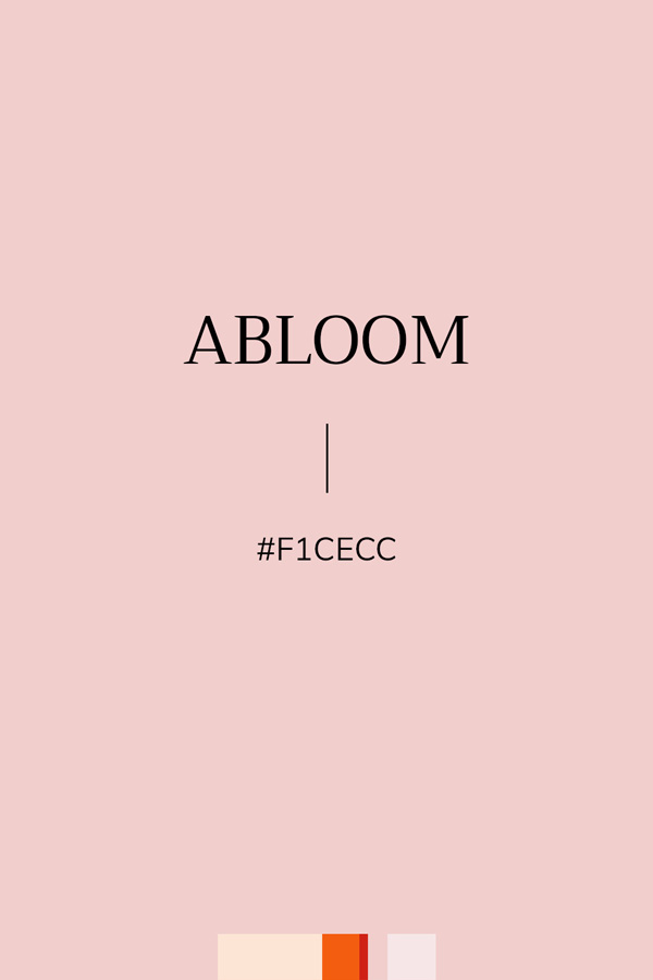 couleur vieux rose "Abloom", Hexa #F1CECC