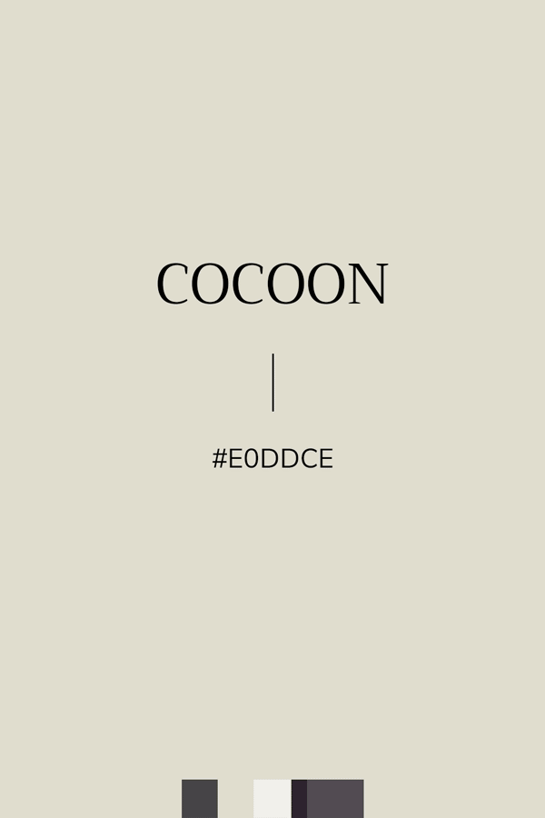 couleur beige "Cocoon", Hexa #E0DDCE