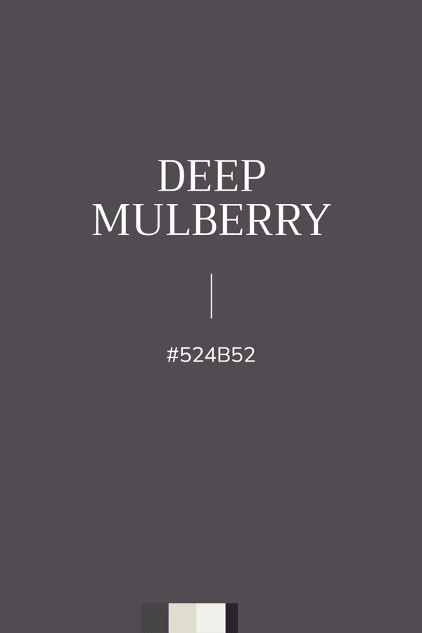 couleur gris raisin "Deep Mulberry", Hexa #524B52