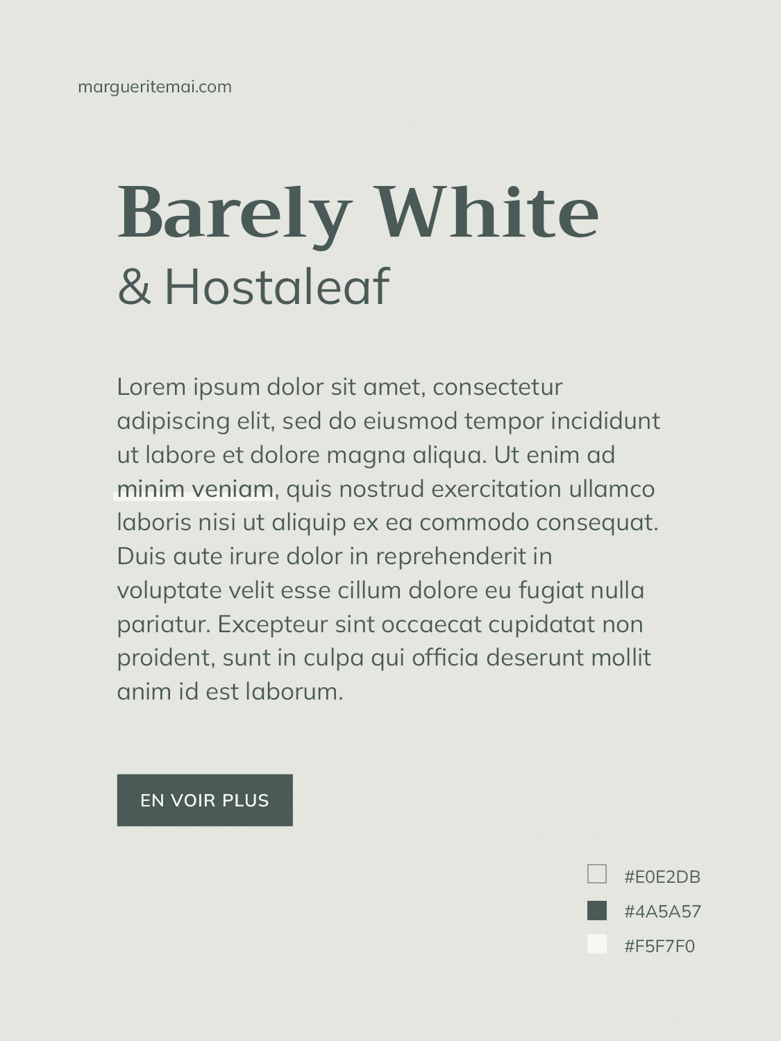 Couleurs Gris-vert pastel et Vert-Forêt foncé pour le design d'un site web