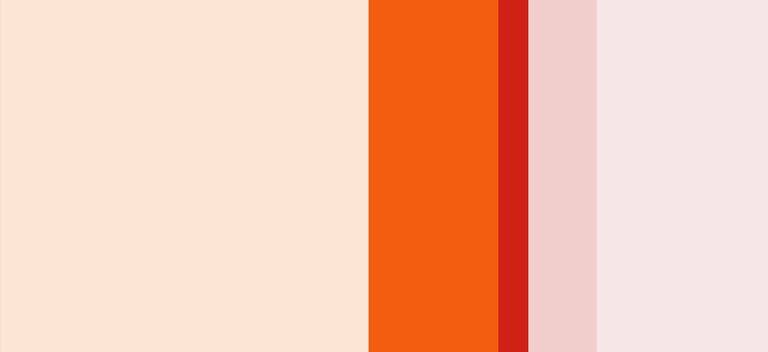 Palette de couleurs orange et rose