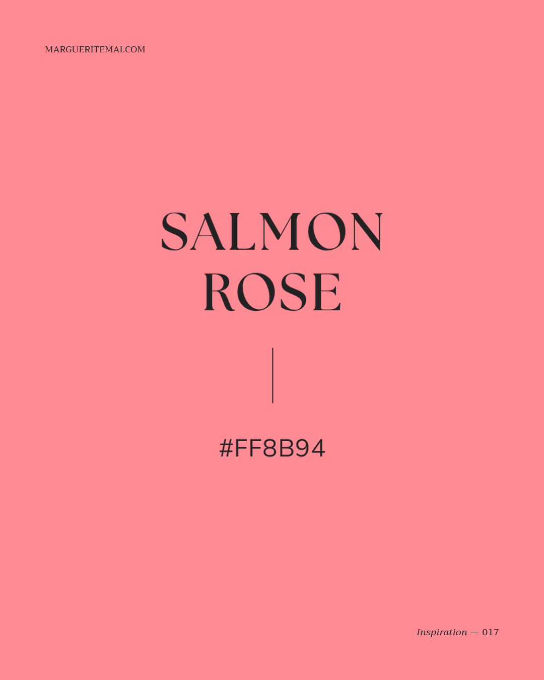 Couleur Rose Saumon #FF8B94