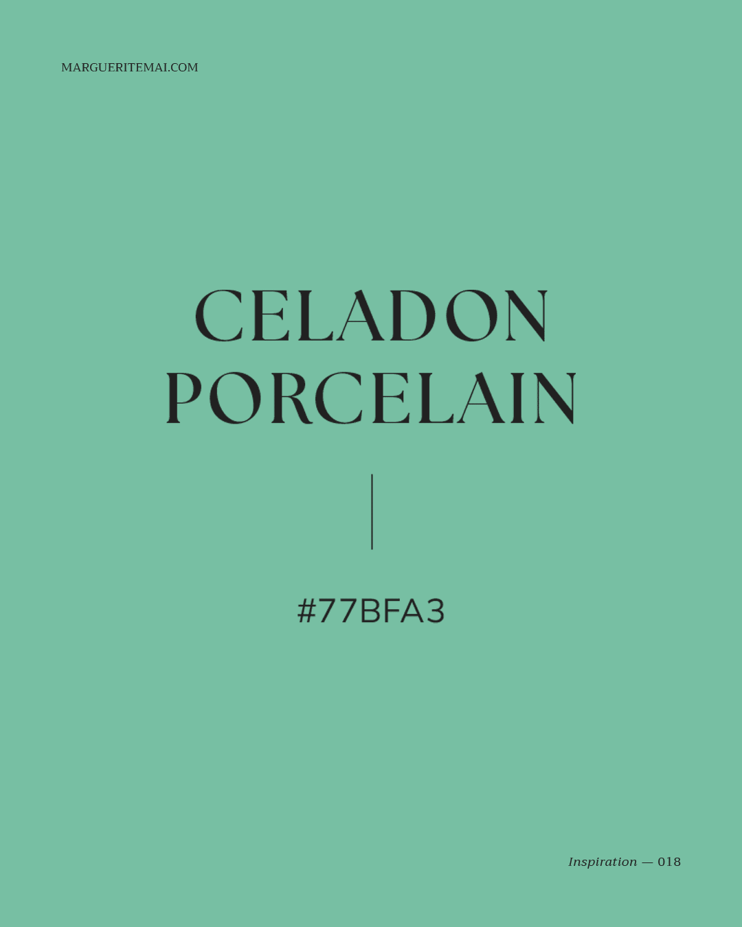 Couleur Vert Menthe Intense #77BFA3