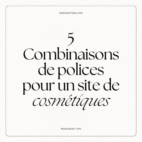 Couverture de l'article 5 combinaisons de polices pour un site de cosmétiques.