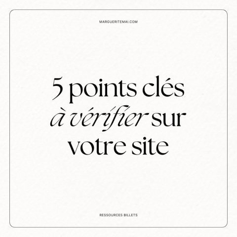 Couverture de l'article : 5 points clés importants que tout propriétaire de site devrait vérifier.